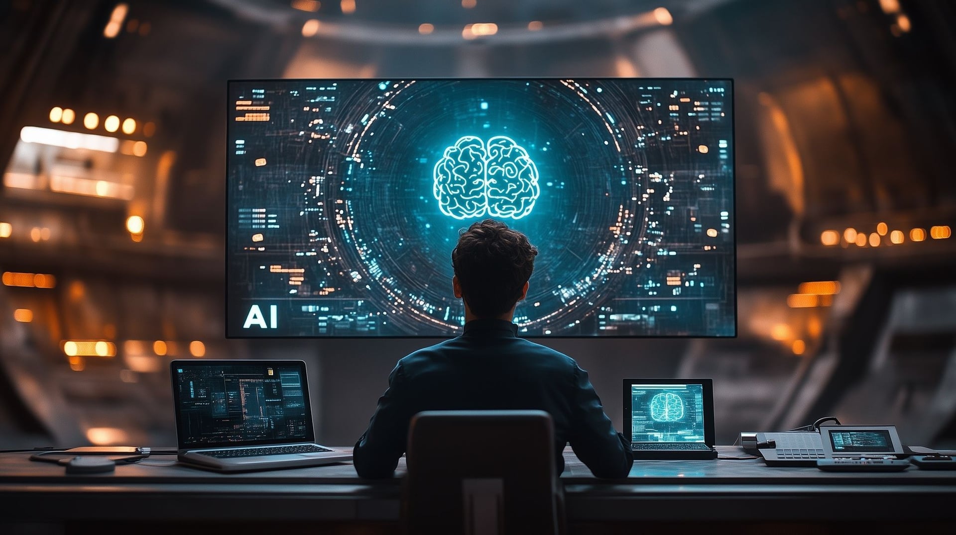 Software Engineer interacting with a dashboard creating a data schema for Business Intelligence