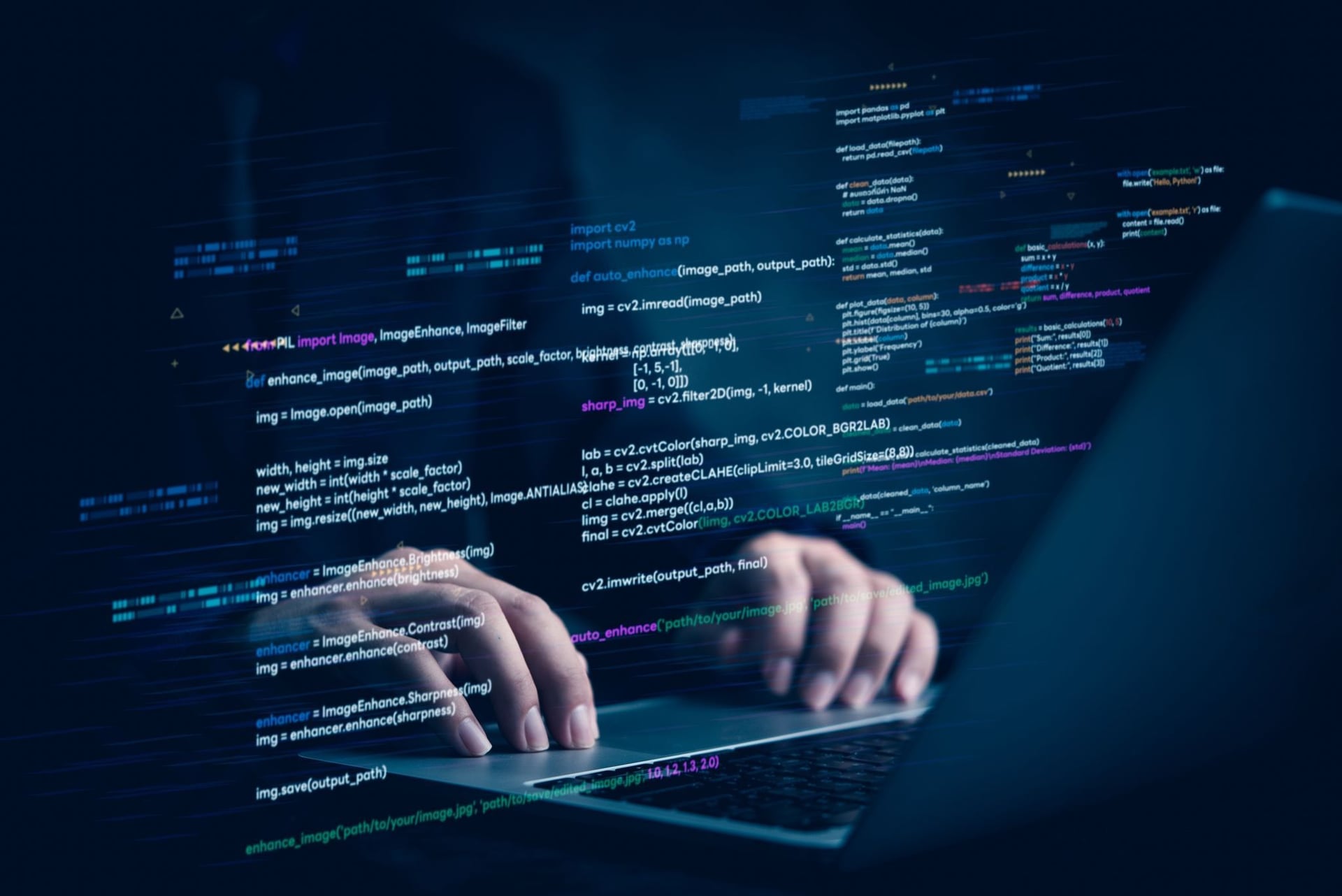 Software engineer interacting with digital dashboard impleminting an AI agent