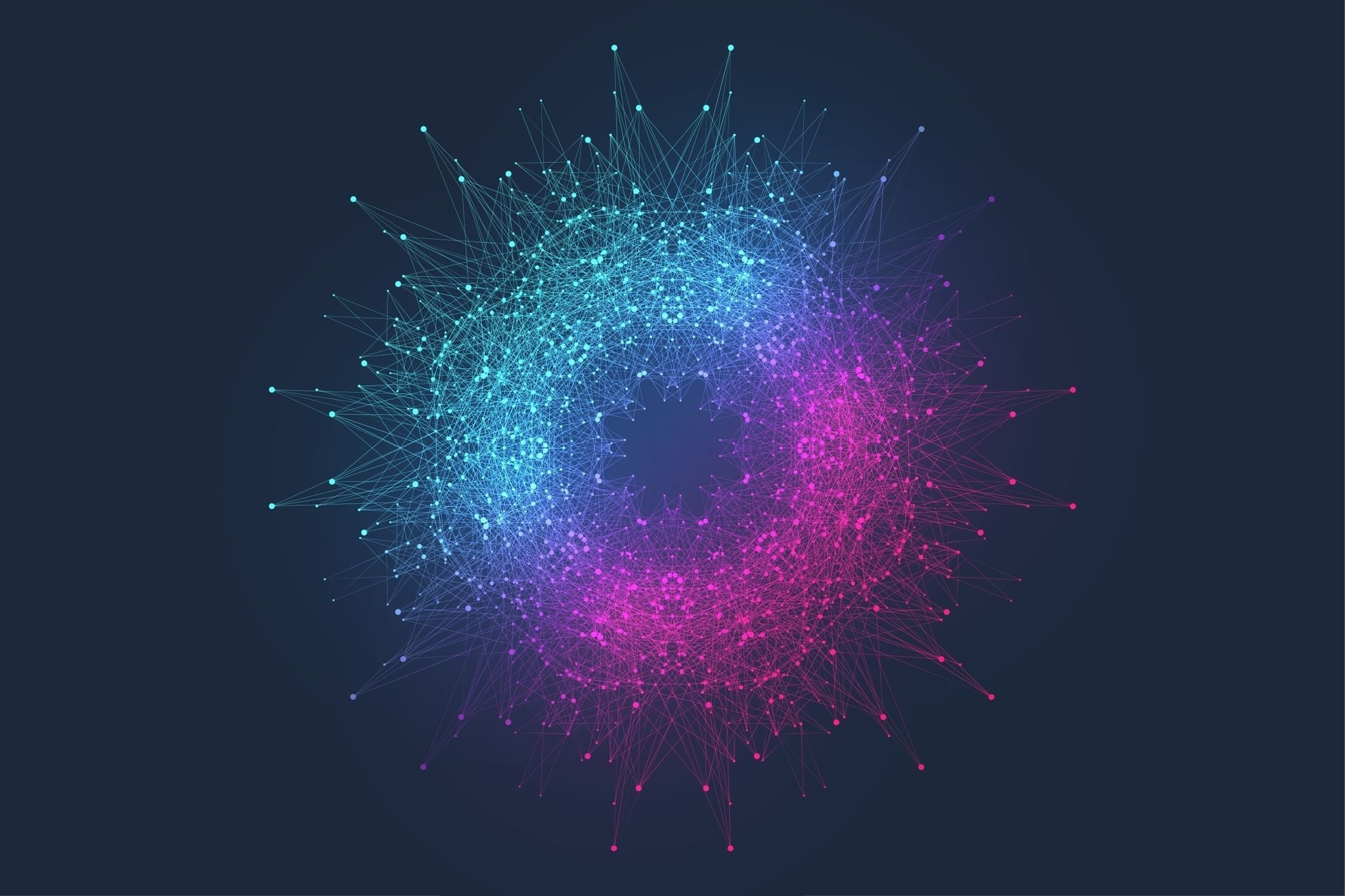 Neon blue light representing latest trends in computing