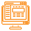 Orange Icon of one Monitor